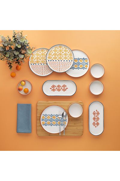 Schafer Sunny 4-Person Breakfast Set - 10 Pieces Orange