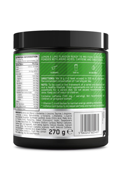 ON Optimum Nutrition Amino Energy Lemon & Lime 270g 30 Servings Energy Boost and Focus Support