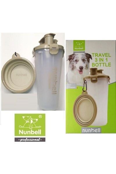 Nunbell 3-in-1 Food and Water Container with Bowl