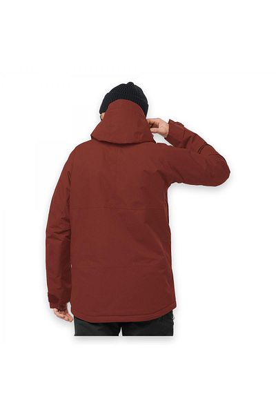 Salomon Transfer Puff Men's Ski Jacket - Claret Red