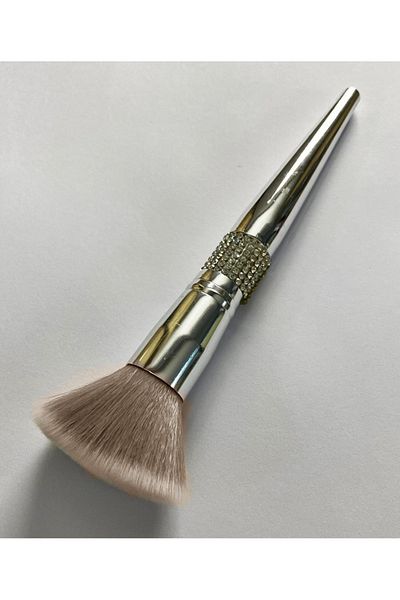 gaman Perie pentru fard de obraz cu design elegant, cu cap cu peri moi, ușor de prins, cu margini rotunjite