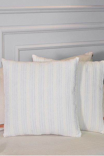 BİRHOME Roma Jacquard Special Design Διακοσμητικό Κάλυμμα Μαξιλαριού Ριχτάρι 2 τεμαχίων 43x43 cm (ΚΡΕΜ)