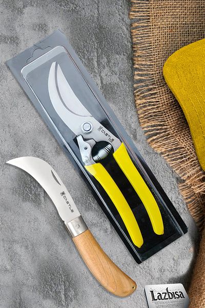Castle Lz-K38 Pruning Shears, Vineyard Scissors and Vaccine Army Knife Set of 2