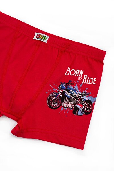Öts Boy's Cotton Lycra 5-Piece Colorful Boxer Set - Motor Printed