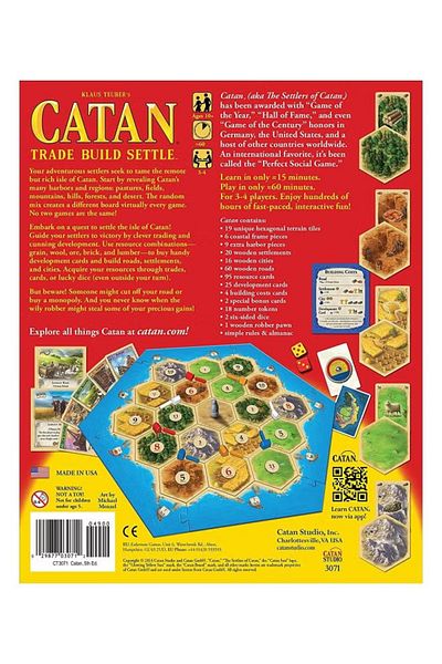 Arabest لعبة Catan الإصدار الخامس، المخصصة لـ 3-4 لاعبين، وسّع إمبراطوريتك وابنِ الطرق والمدن على