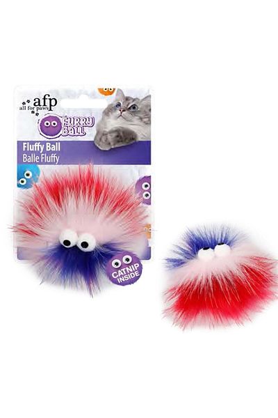 Afp Pink Furry Ball-Fluffer with Catnip - 9.5X9X5X5 cm