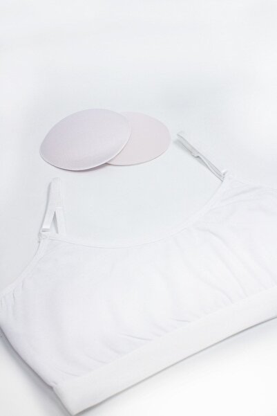 Öts Kız Çocuk Beyaz 2'li Pedli Sütyen