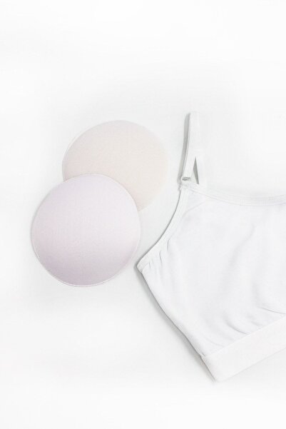 Öts Kız Çocuk Beyaz 2'li Pedli Sütyen