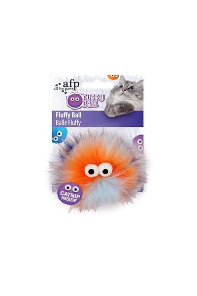 Afp Furry Ball-Fluffer Catnipli- Orange 9.5X9X5X5 cm