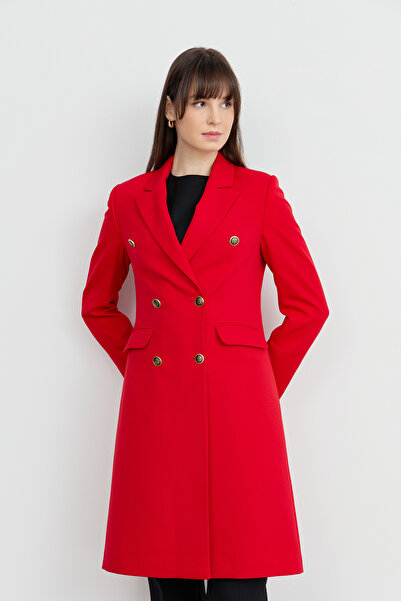 Fatma Atasoy Red Single Jacket Blazer