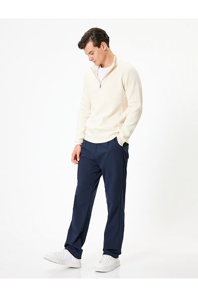 Koton Basic Knitwear Sweater - Half Zip, Long Sleeve