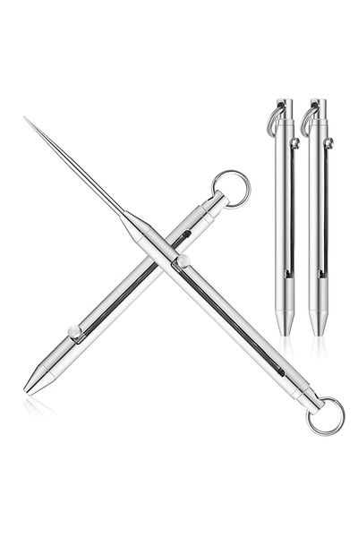 Choice Portable Titanium Toothpicks Pocket Toothpicks Keychain Silver With Metal Toothpick Holder For Ou...
