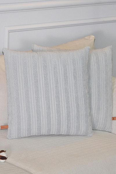 BİRHOME Декоративна калъфка за възглавница Roma Jacquard Special Design от 2 части 43x43 см (СИВА)