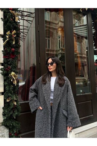 My Blog Gray Lasa Stamp Coat - 51132
