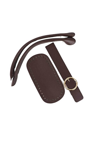 Ritzz مجموعة حقائب بمقبض أنبوبي بإبزيم دائري - بني