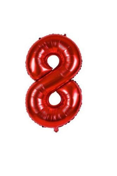 parti sürprizi Red 8 Figures Foil Balloon 40 cm 1 Piece