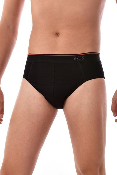 Tutku Elit Ανδρικό Μαύρο 3 Τεμάχια Elite Lycra Belted Elasthan 1351 Slip
