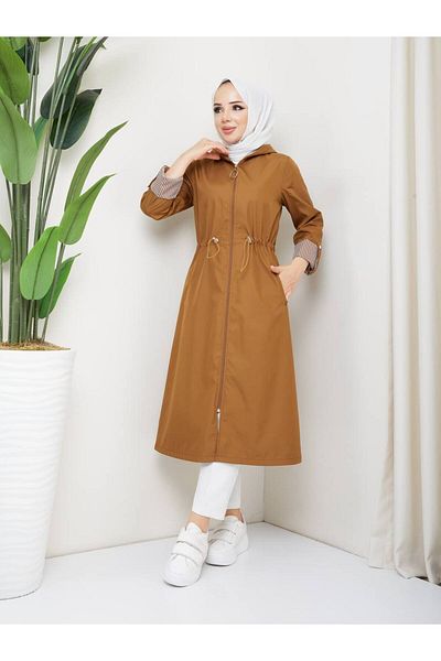 RACE FASHİON Trench impermeabil din material Bondit în dungi Rc5010