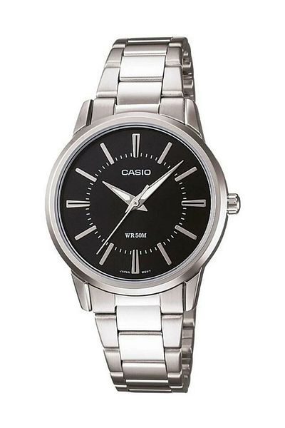 Casio Silver Color Women's Wristwatch with Black Cord