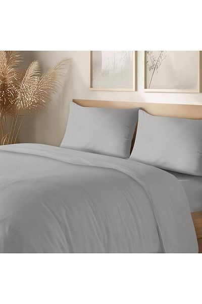 Evim 100% Cotton Akfil Duvet Cover Set Double 200X220 cm Gray