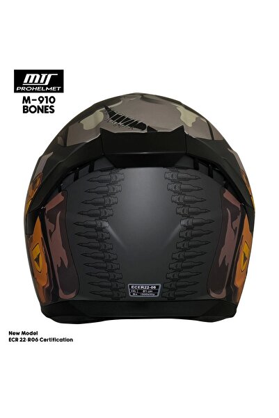 MTS -910 SNAKE KAPALI KASK (BONES)