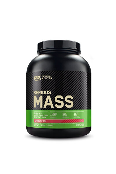 ON Optimum Nutrition Serious Mass Strawberry Flavored 2.73 8 Servings Amino Acid, Nutritional Support - Gold Shaker 2-Pack