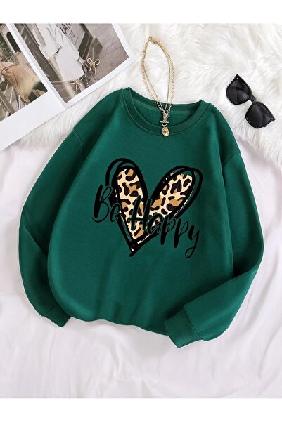 DAXİS Sportwear Company ŽENSKA SWEATSHIRT SA LEOPARDSKIM UZORAKOM I OKRUGLIM ...