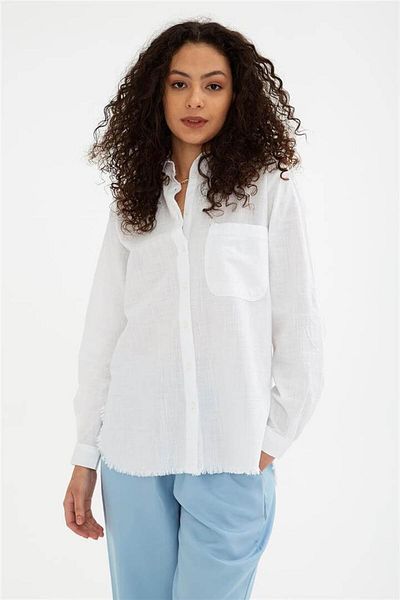 Fashion Friends 24y0390k1 Γυναικείο πουκάμισο με φούντες