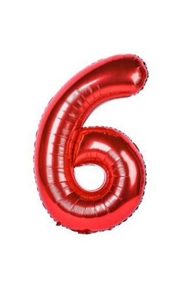 parti sürprizi Red 6 Figures Foil Balloon 40 cm 1 Piece