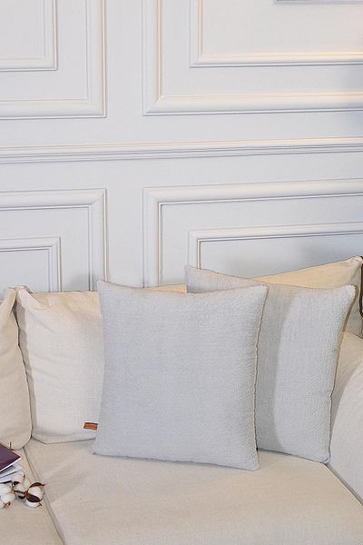 BİRHOME Teddy Jacquard Husă de pernă decorativă din 2 piese cu design special 43x43 cm (GRI)