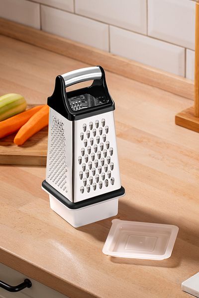 Nehir Stainless Steel Square Bowl Grater