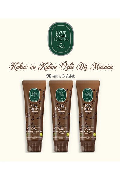 Eyüp Sabri Tuncer Cocoa and Coffee Extract Toothpaste 90 ml 3 Pcs