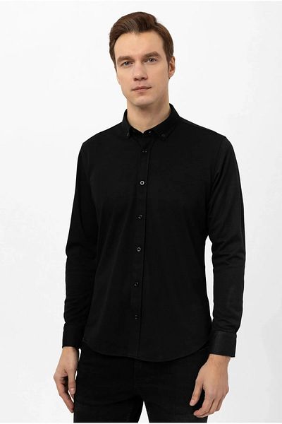 SÜVARİ ΠΟΥΚΑΜΙΣΟ SLIM FIT ΕΠΙΠΛΕΟΝ Lycra ARMOR ΜΕ ΣΧΕΔΙΟ