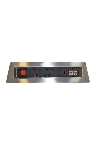 Mahmayi وحدة Ergo 47 تحتوي على منفذي شحن USB أو منفذي إيثرنت Flip Power