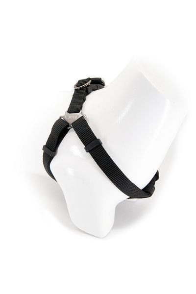 Tailpetz Sturdy Adjustable and Easy to Insert Black Step-In Dog Chest Collar