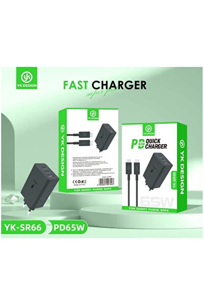 YK Design 65watt 3in 1 Hızlı Şarj Aleti Yk-sr66