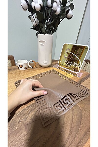 EHA LAZER Τεχνητό δέρμα κομμένο με λέιζερ, Σουπλά (6 ΤΕΜΑΧΙΑ)