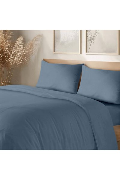 Evim 100% Cotton Akfil Duvet Cover Set Single 160X220 cm Indigo