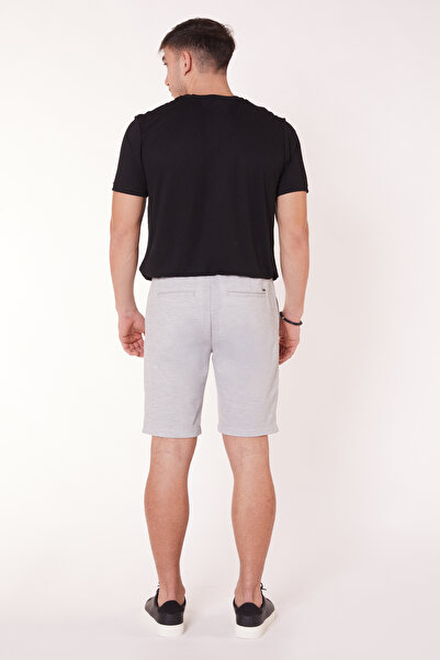 BRACCAS Ανδρικό γκρι σορτς Jogger με πλαϊνές τσέπες και κορδόνια στη μέση