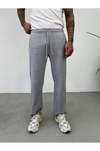 King Brothers Γκρι Loose Pocket Cargo Παντελόνι με κουμπωτά στα πόδια