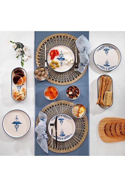 Schafer Sunny 4-Person Breakfast Set 10 Pieces-Dark Blue