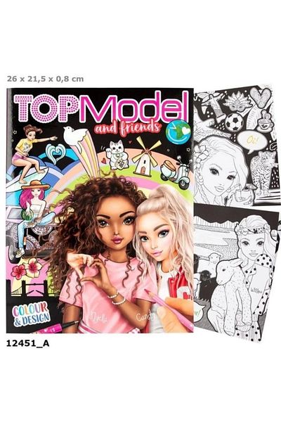 Top Model كتاب تلوين الألوان والتصميم