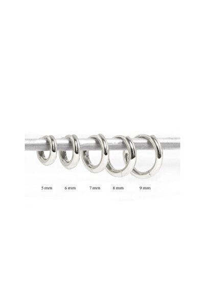 Bylin 925 Ayar Gümüş Mini Halka Küpe/piercing - 1 Çift