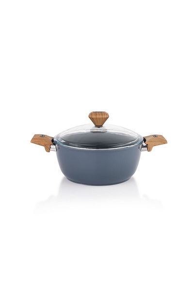 Schafer Fiesta Ceramic Deep Pot 24 Cm-Black