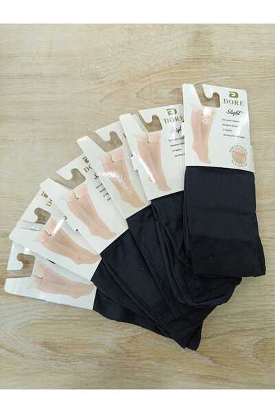 Dore Çorap DORE Μαύρο φόρεμα με ελαστικό στο γόνατο, 6 ζευγάρια, που δεν συρρικνώνεται