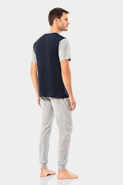 ERDEM İÇ GİYİM Ανδρικές καλοκαιρινές πιτζάμες Erdem Navy Blue 2023-04