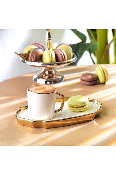 Schafer Goldie 6-Person White Cup Set - 12 Pieces