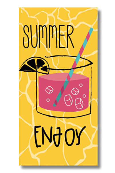 DOFİ Πετσέτα θαλάσσης για ενήλικες Unisex 70x140cm με καλοκαιρινό σχέδιο - Πετσέτα μπάνιου - Πετσέτα θαλάσσης