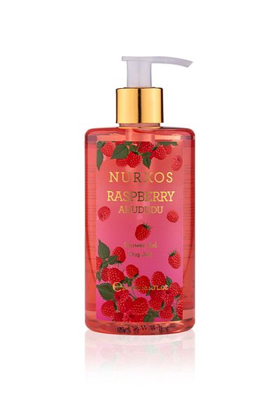 nurxos 9225 Raspberry Shower Gel 300 ml – Fruity and Refreshing Unisex Shower Gel