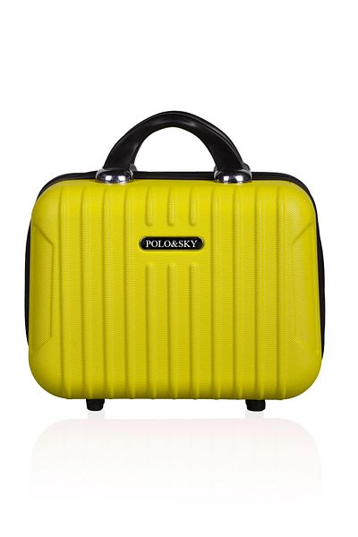 POLO&SKY YEllow Colored Abs Makeup Bag - Class ModEl Hand Suitcase